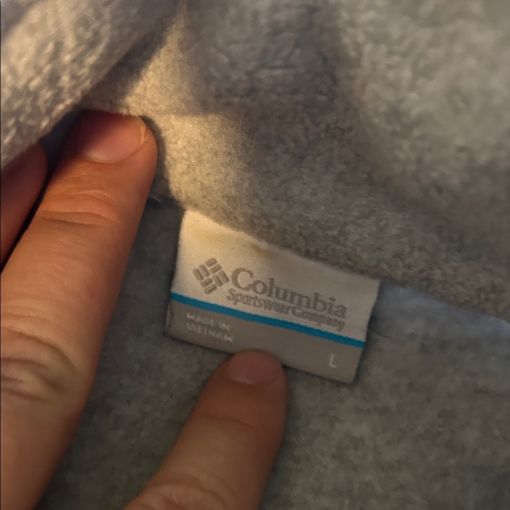 Columbia Heather Gray Fleece Jacket - Picture 3 of 3